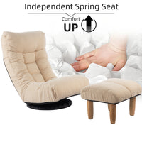 GlideNest Recliner Set – Adjustable Swivel Lounge Chair with Ottoman