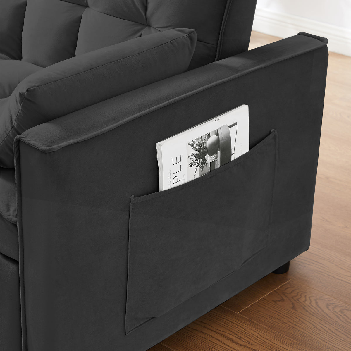 FlipNest 3-in-1 Convertible Velvet Sofa Bed