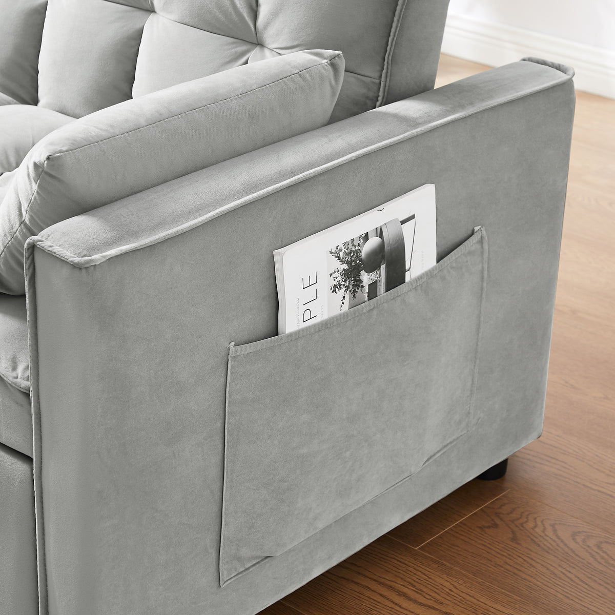 FlipNest 3-in-1 Convertible Velvet Sofa Bed