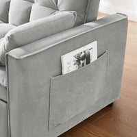 FlipNest 3-in-1 Convertible Velvet Sofa Bed