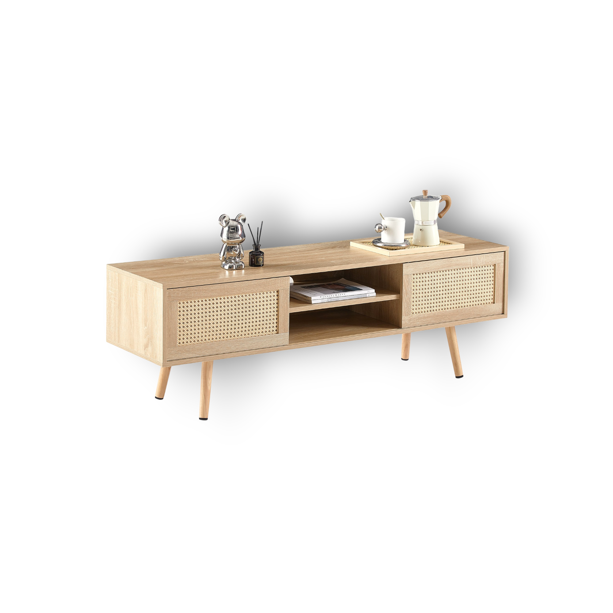 cane sliding TV console