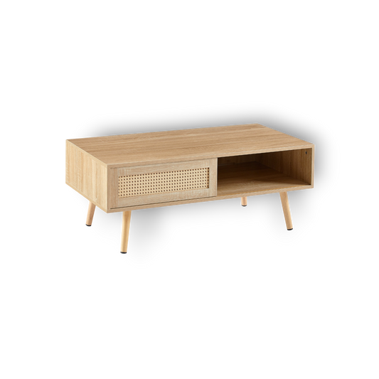 cane sliding coffee table