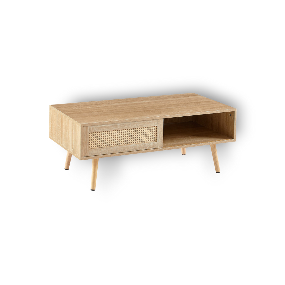 cane sliding coffee table
