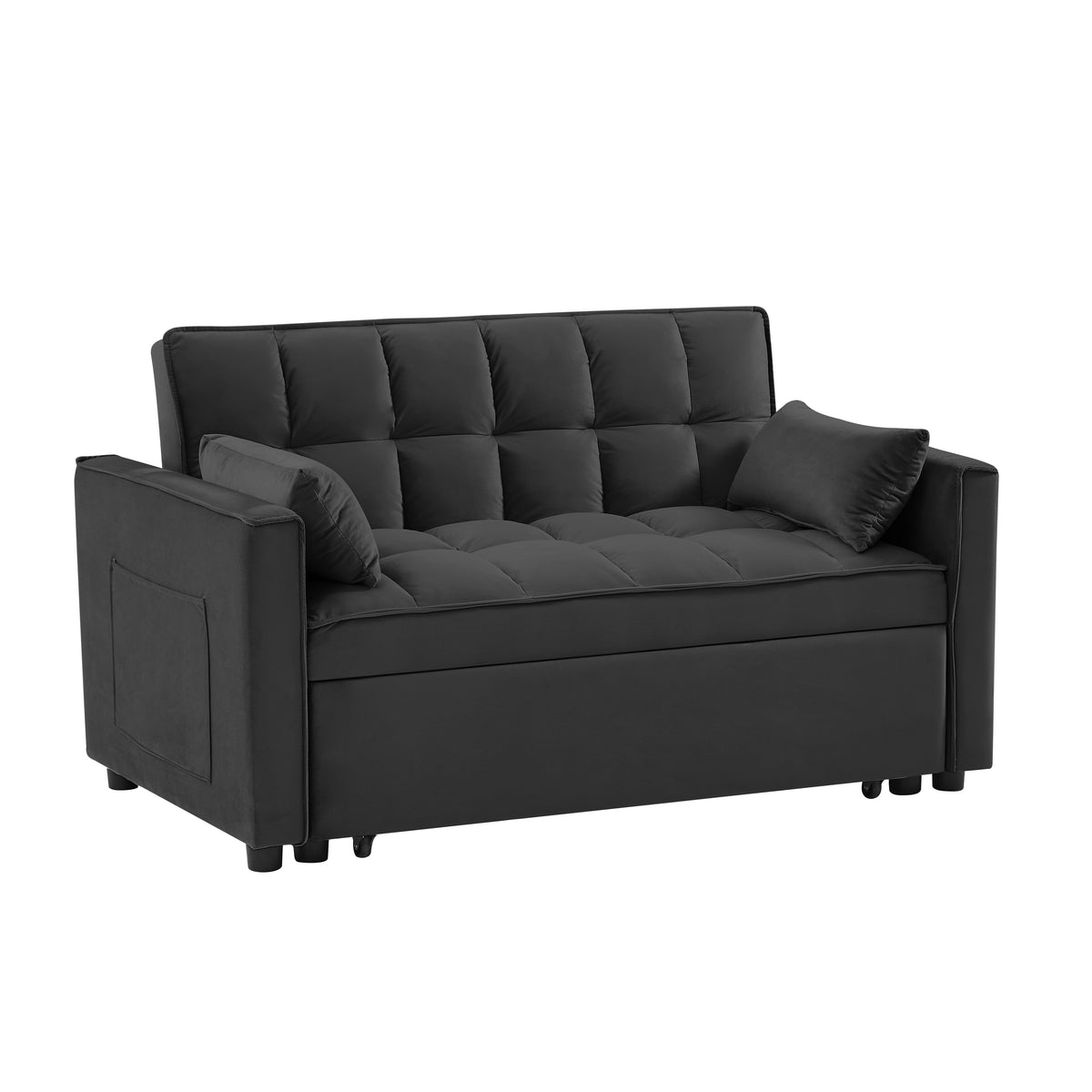 FlipNest 3-in-1 Convertible Velvet Sofa Bed