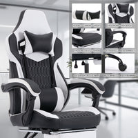Arelva Pro Gaming Chair – 7 Colors, Footrest & 135° Recline