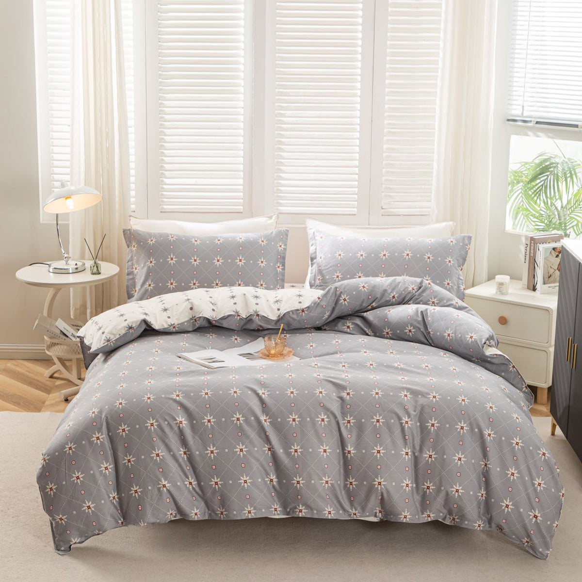 “StarThread” Twilight Cotton Bedding Set – TwinXL 3-Piece