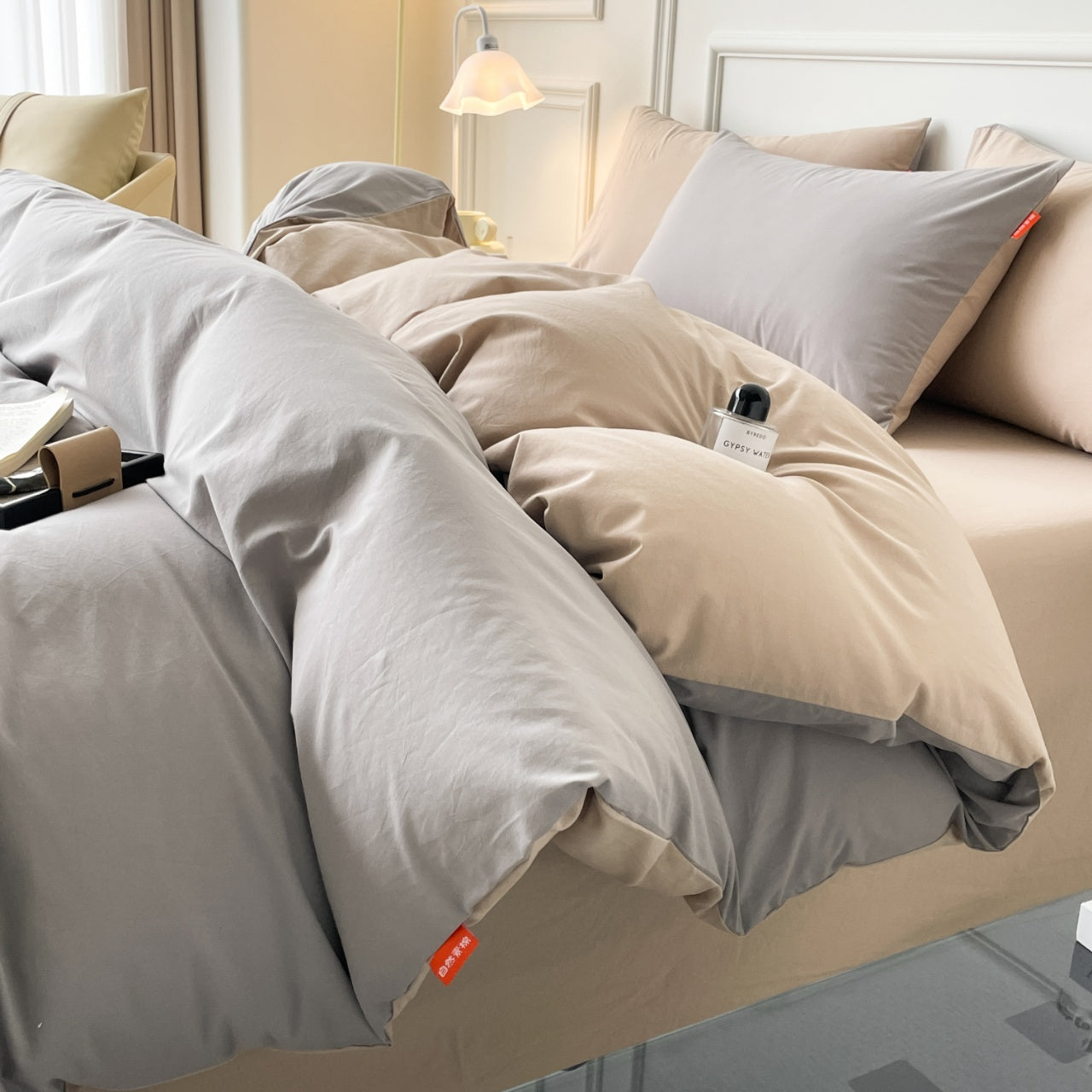 “ToneWeave” Washed Cotton Duvet Queen Set