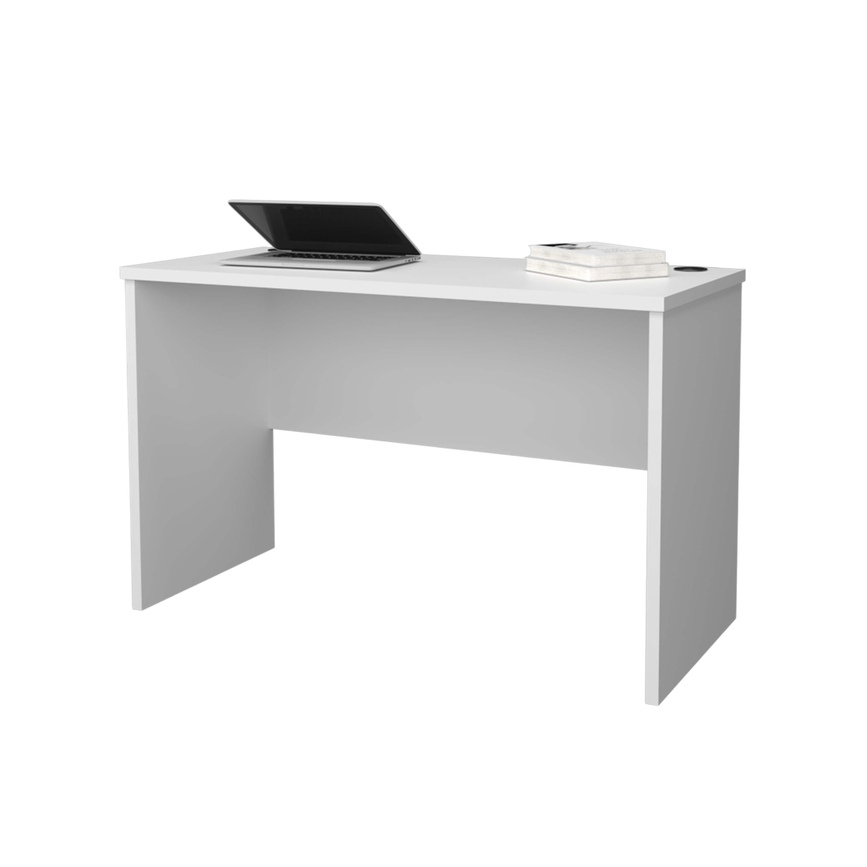 Rough Rock Minimalist Work Desk – White 47”