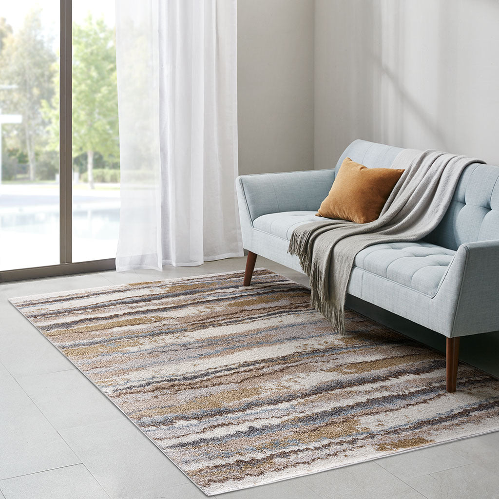 RippleLine Area Rug – Abstract Stripe Design