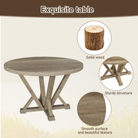 Woodnote Round Dining Set (5-Piece Rustic Edition)