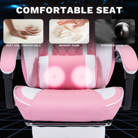 Arelva Pro Gaming Chair – 7 Colors, Footrest & 135° Recline
