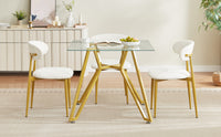 LucenGlow Dining Set (1 Table + 2 Chairs)