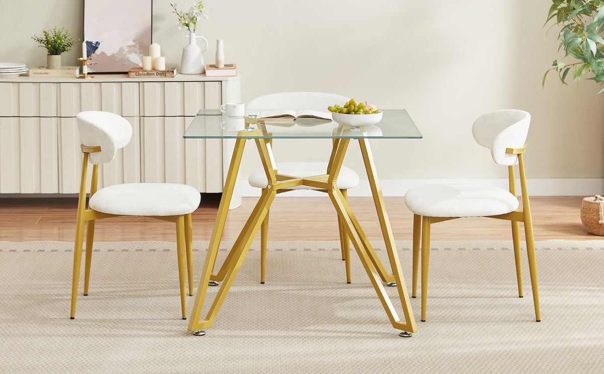 LucenGlow Dining Set (1 Table + 2 Chairs)