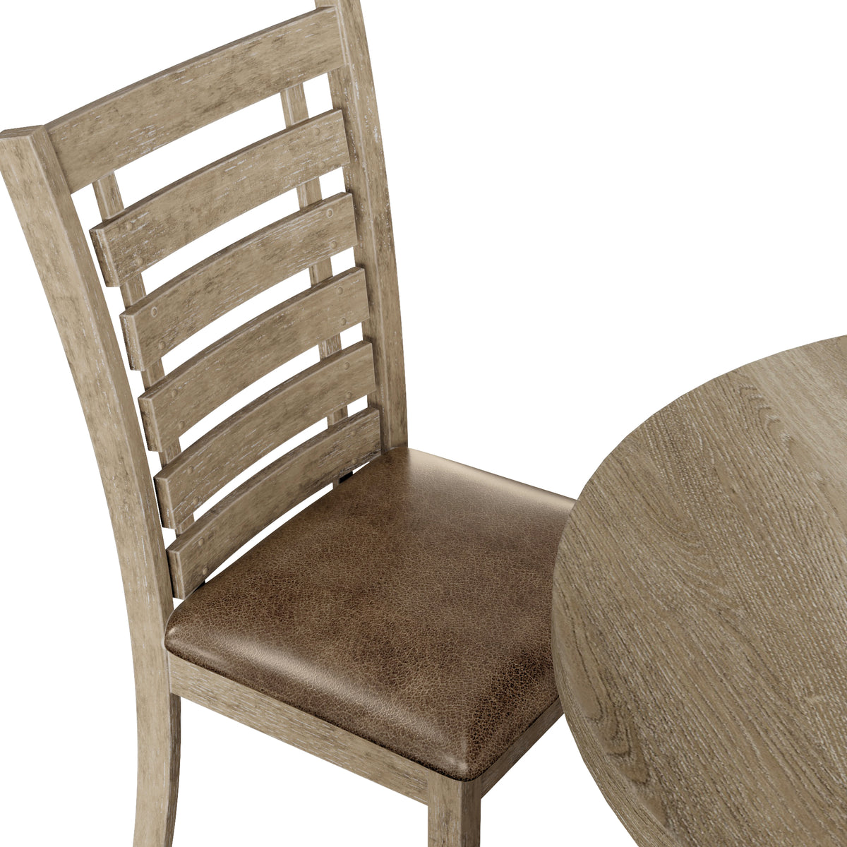 Woodnote Round Dining Set (5-Piece Rustic Edition)