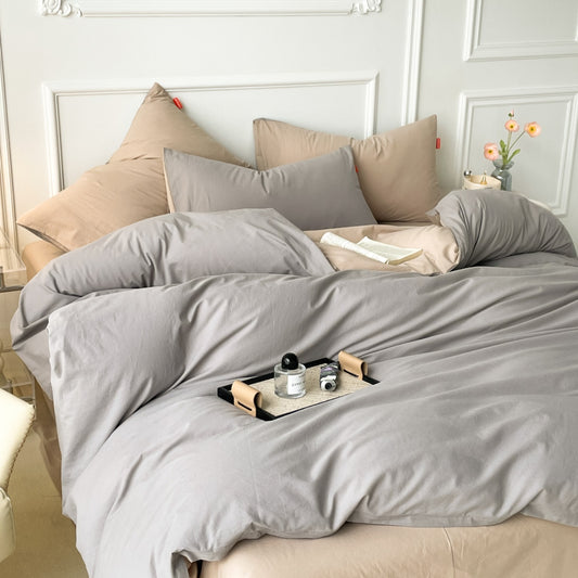 “ToneWeave” Washed Cotton Duvet Queen Set