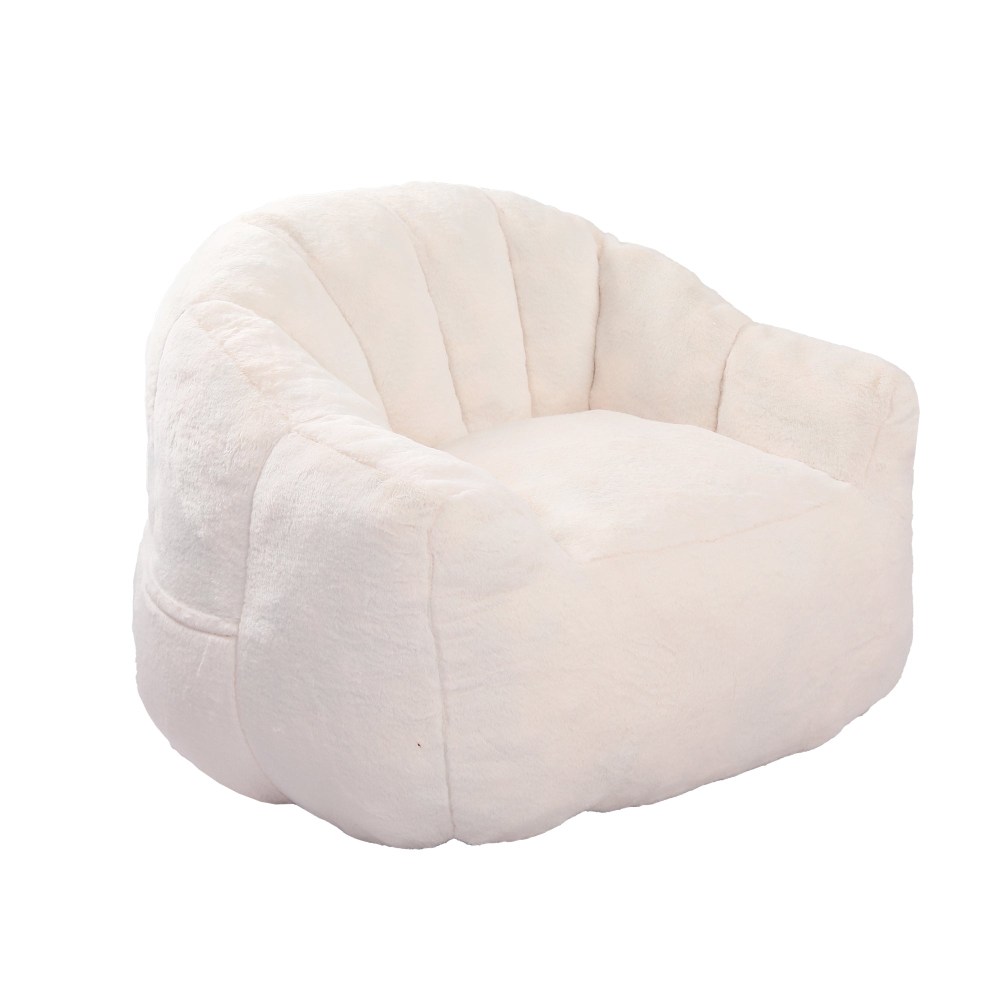 MellowPod Bean Chair – Cozy Faux Fur with Armrests