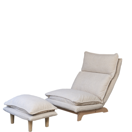 NestEase Recliner Chair – Foldable Lounge with Ottoman