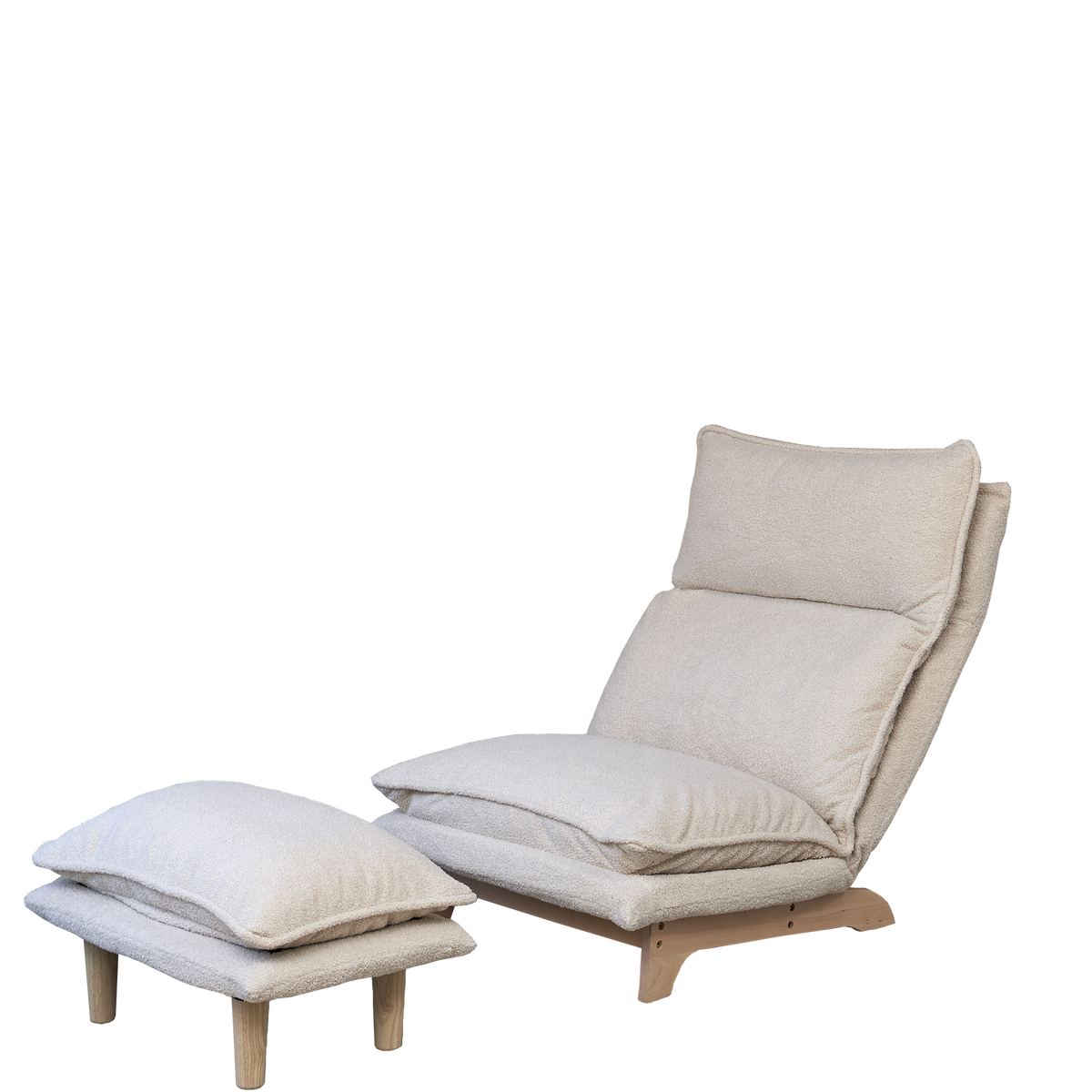 NestEase Recliner Chair – Foldable Lounge with Ottoman