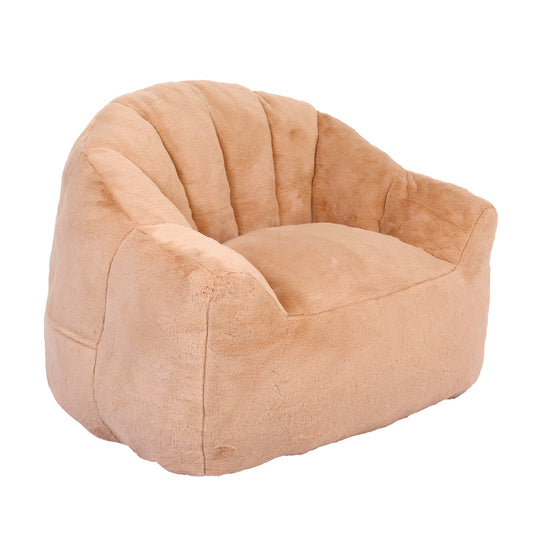 MellowPod Bean Chair – Cozy Faux Fur with Armrests