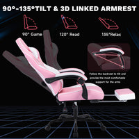 Arelva Pro Gaming Chair – 7 Colors, Footrest & 135° Recline