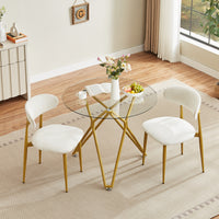 LucenGlow Dining Set (1 Table + 2 Chairs)
